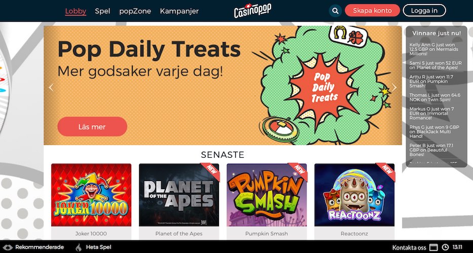 Casinopop bonus