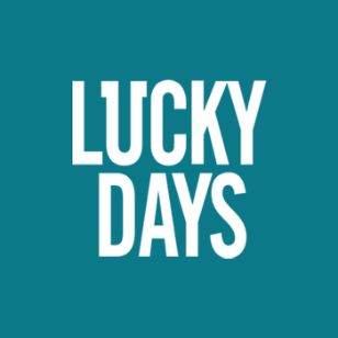 LuckyDays casino logga med turkos bakgrund på bilden